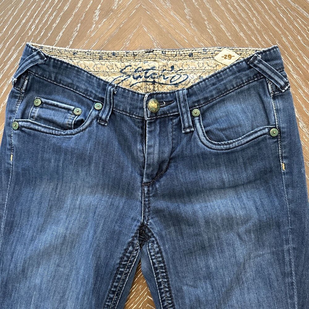 Stritchs 29 BLUE MAYA Denim Jeans Slim Straight Buffalo Nickle Low Rise EXCELLEN - Picture 2 of 11